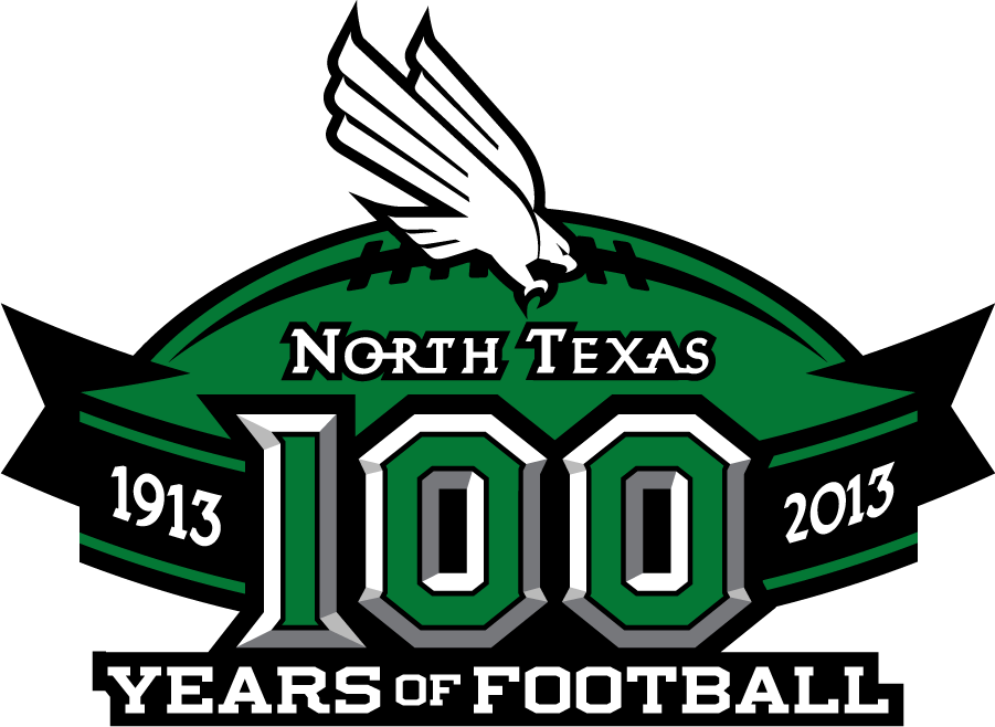 North Texas Mean Green 2013 Anniversary Logo iron on transfers for clothing